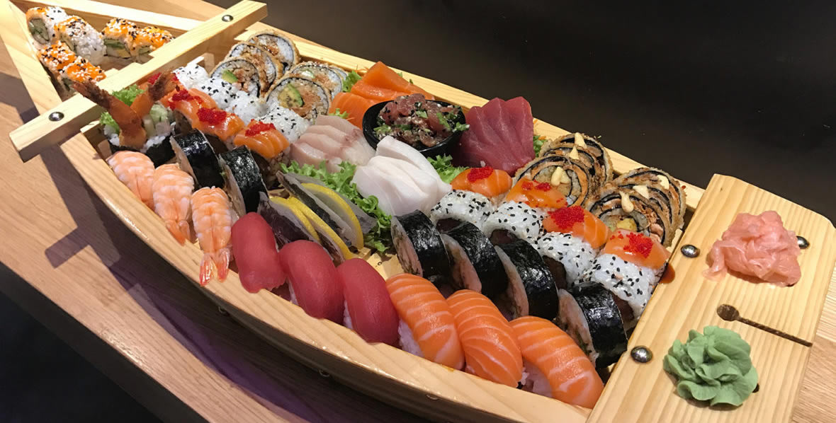 Sushi & Sashimi Boat (for 2) | A-Aki Sushi & Steakhouse